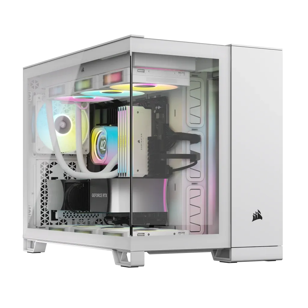 Image 1 for Corsair iCUE LINK 2500X RGB White Micro-ATX Dual Chamber PC Case