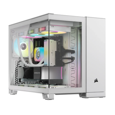 Image 1 for Corsair iCUE LINK 2500X RGB White Micro-ATX Dual Chamber PC Case