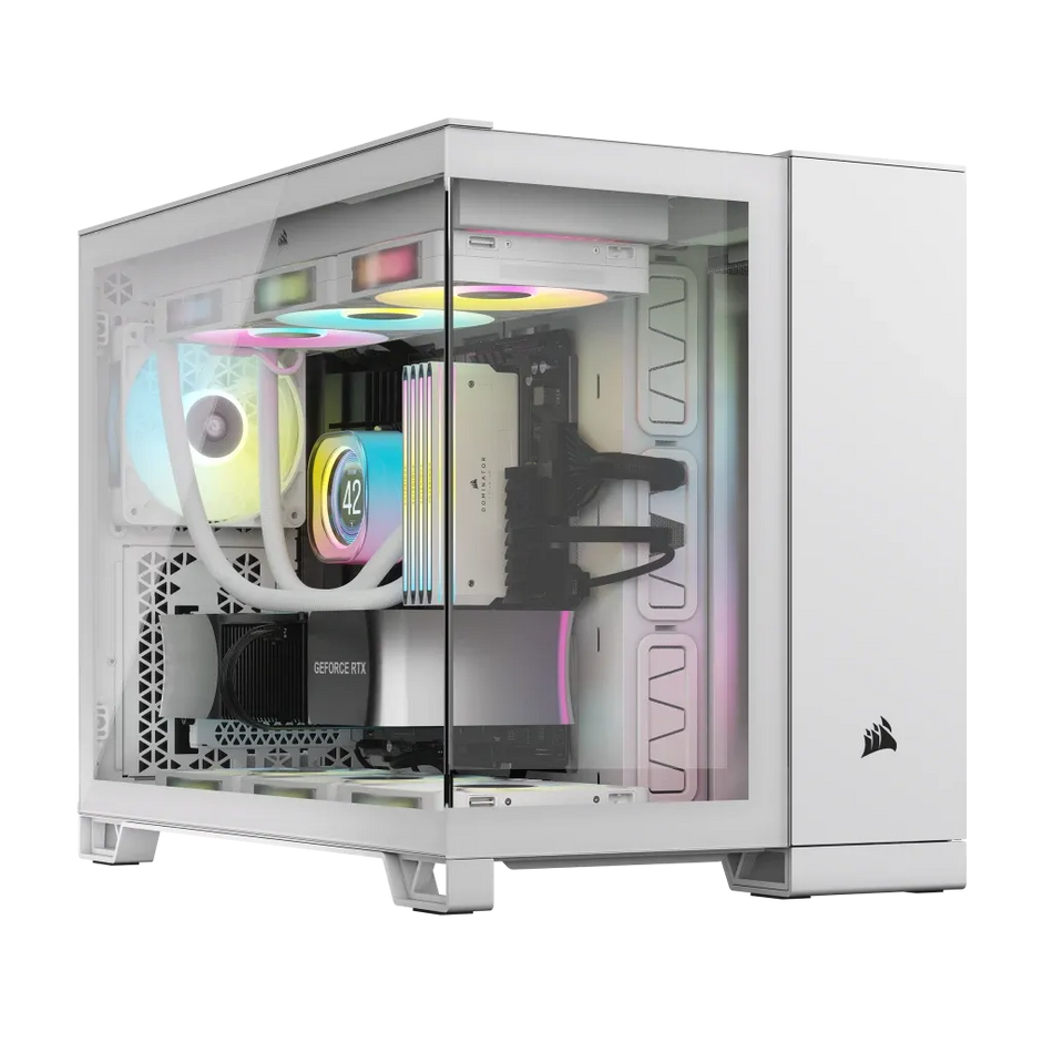 Image 1 for Corsair iCUE LINK 2500X RGB White Micro-ATX Dual Chamber PC Case