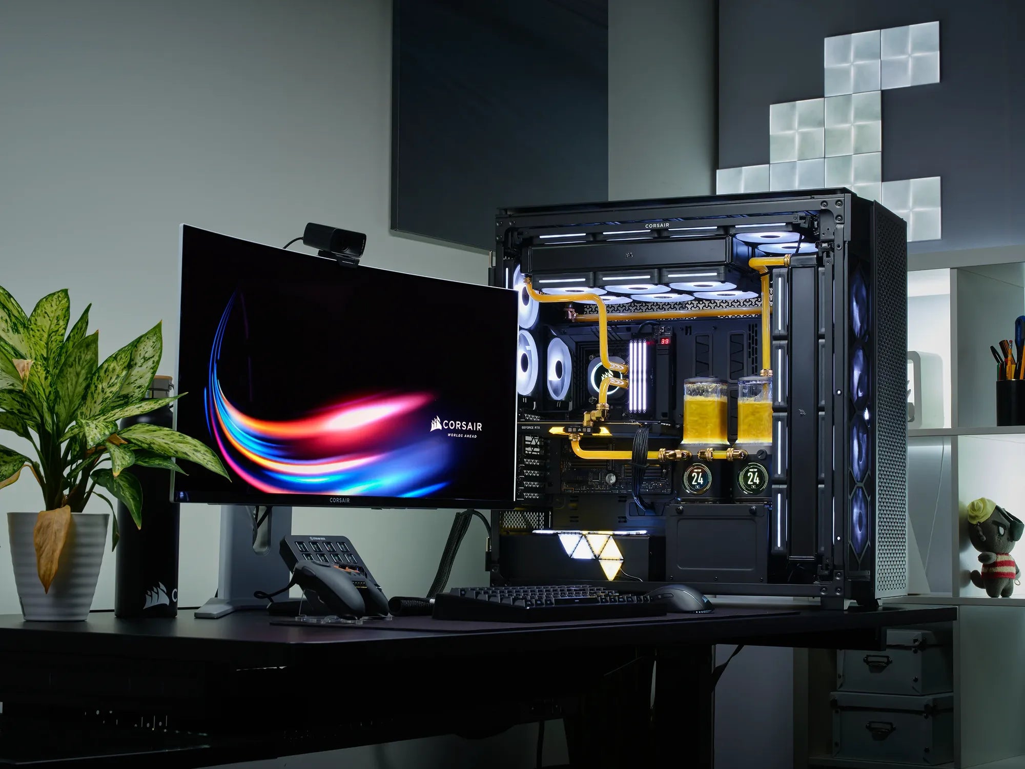 Image 1 for iCUE LINK 9000D AIRFLOW Tempered Glass Super-Tower