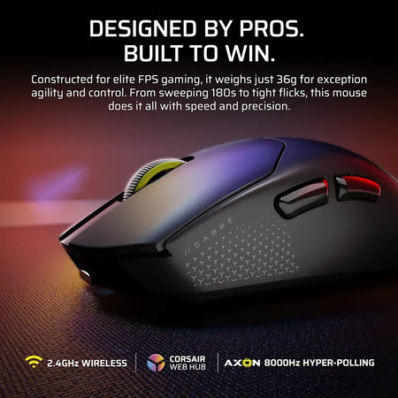 Image 1 for Corsair SABRE v2 PRO ULTRALIGHT WIRELESS Gaming Mouse - Black