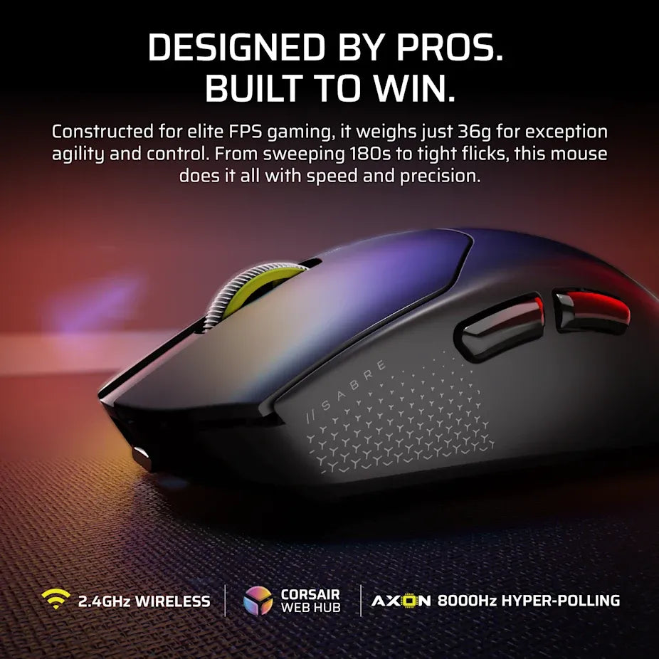 Image 1 for Corsair SABRE v2 PRO ULTRALIGHT WIRELESS Gaming Mouse - Black