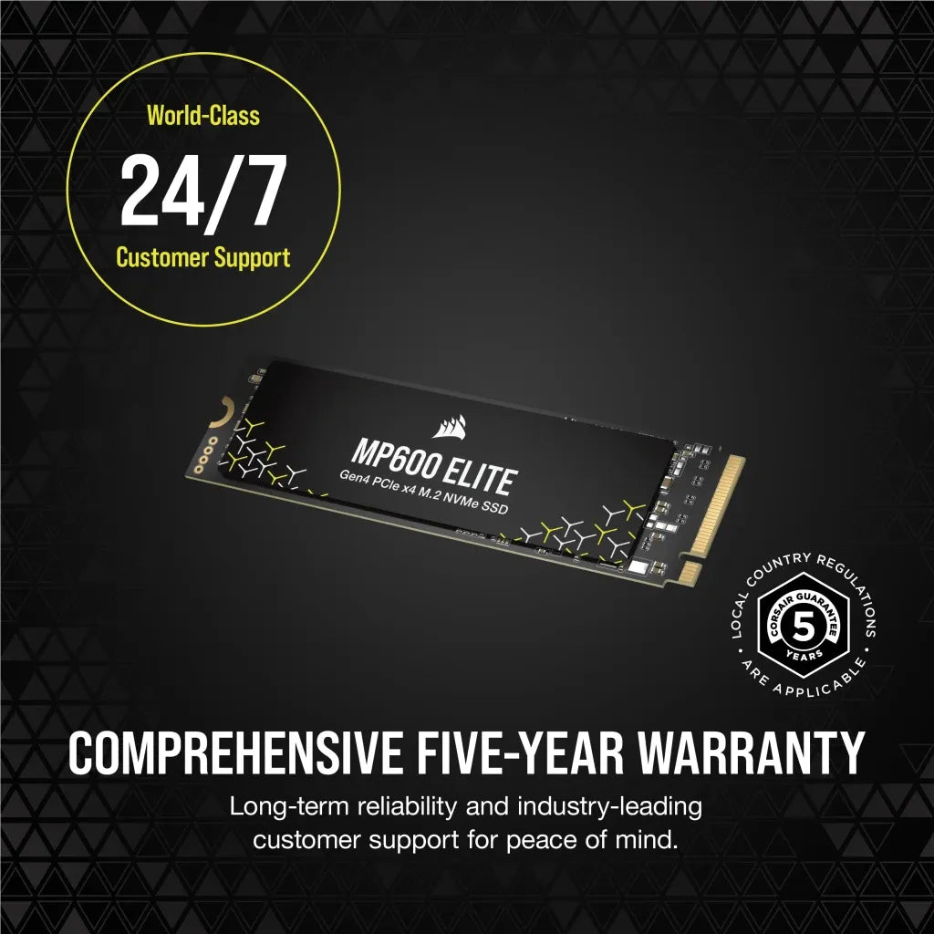 Image 1 for Corsair MP600 ELITE 1TB PCIe Gen4 NVMe M.2 SSD