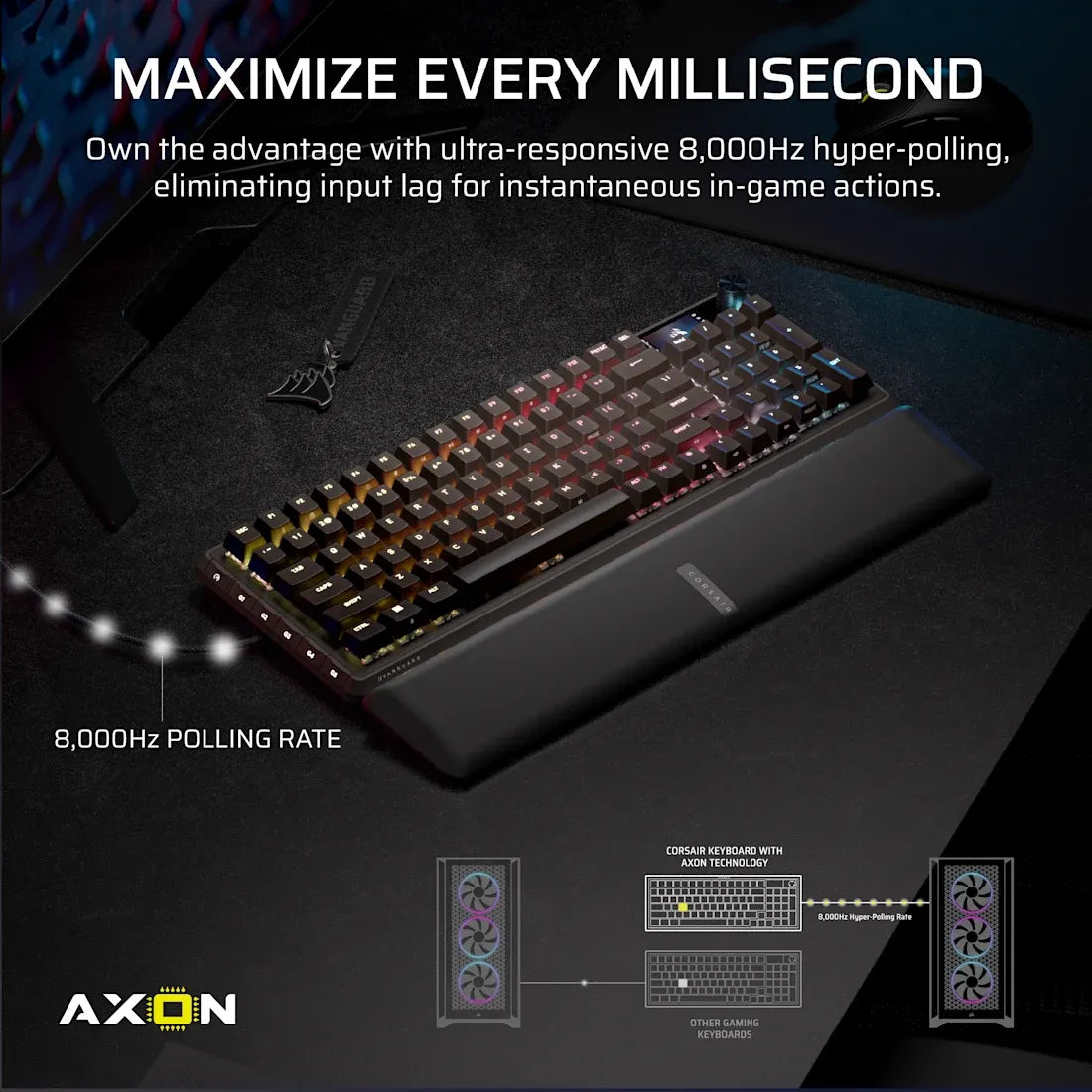 Image 1 for Corsair VANGUARD PRO 96% Hall Effect Gaming Keyboard - MGX Hyperdrive magnetic switches - Black. 