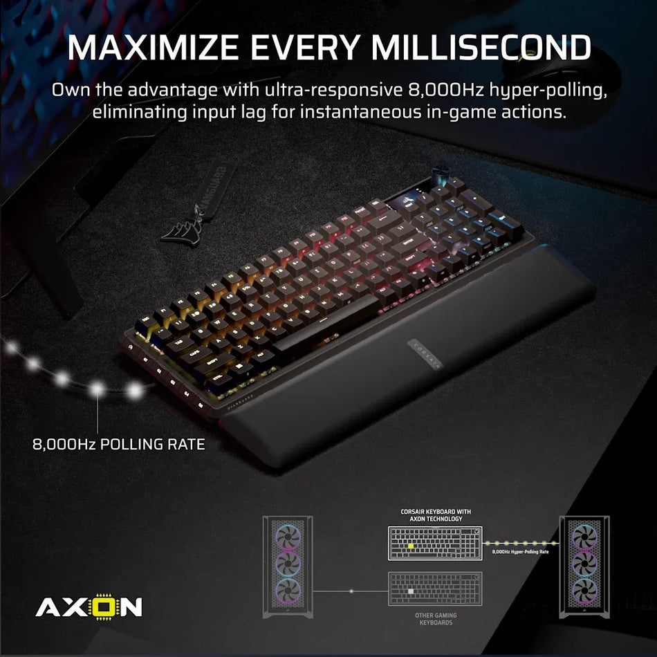 Image 1 for Corsair VANGUARD PRO 96% Hall Effect Gaming Keyboard - MGX Hyperdrive magnetic switches - Black. 