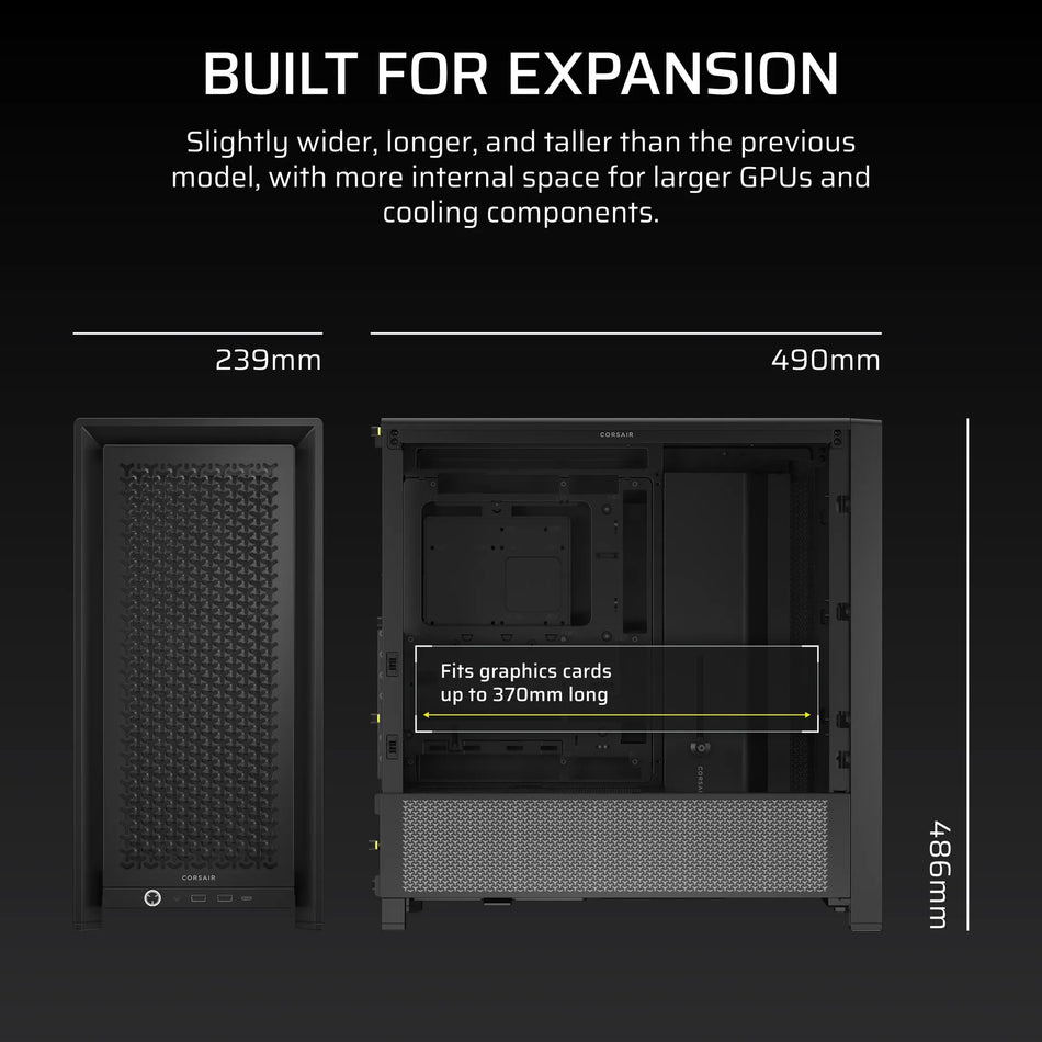 Image 1 for Corsair FRAME 4000D Black Mid-Tower PC Case