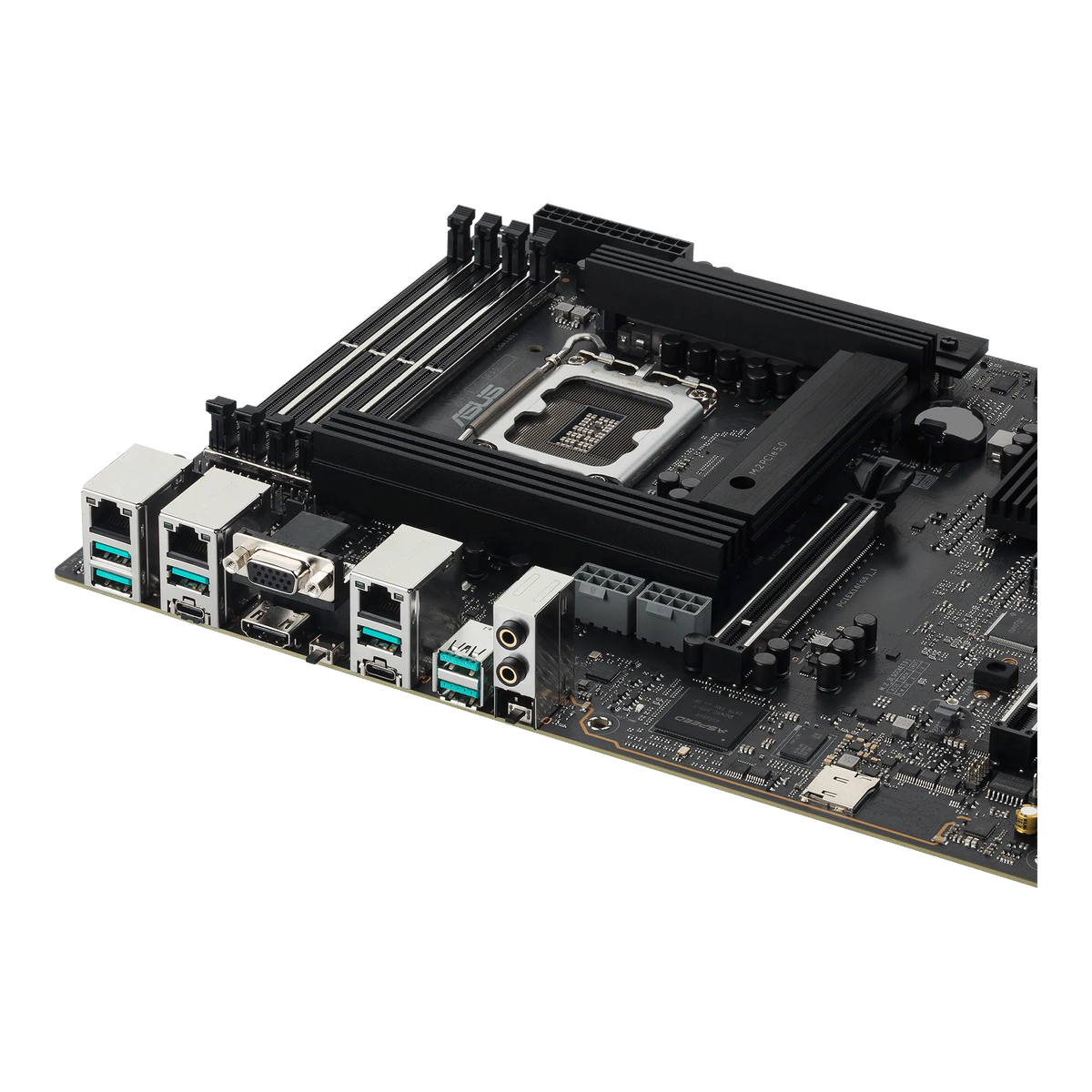 Image 1 for ASUS Motherboard/ATX/LGA1851/4xDIMM/Max.256GB/DDR5/Non-ECC/2xPCIe5x16(x16 or x8)/1xPCIe4x16(x4)/4xM.2/8xSATA/1xHDMI/1xType-C/1xV