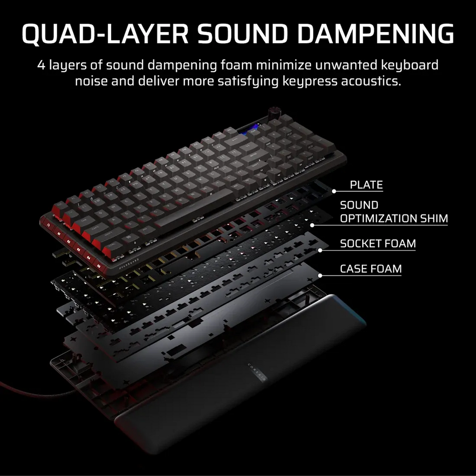Image 2 for Corsair VANGUARD PRO 96% Hall Effect Gaming Keyboard - MGX Hyperdrive magnetic switches - Black. 