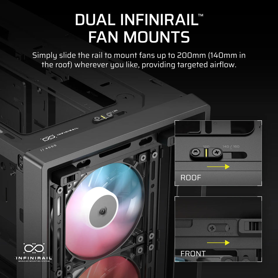 Image 1 for FRAME 4000D LCD RS ARGB Premium Mid-Tower PC Case