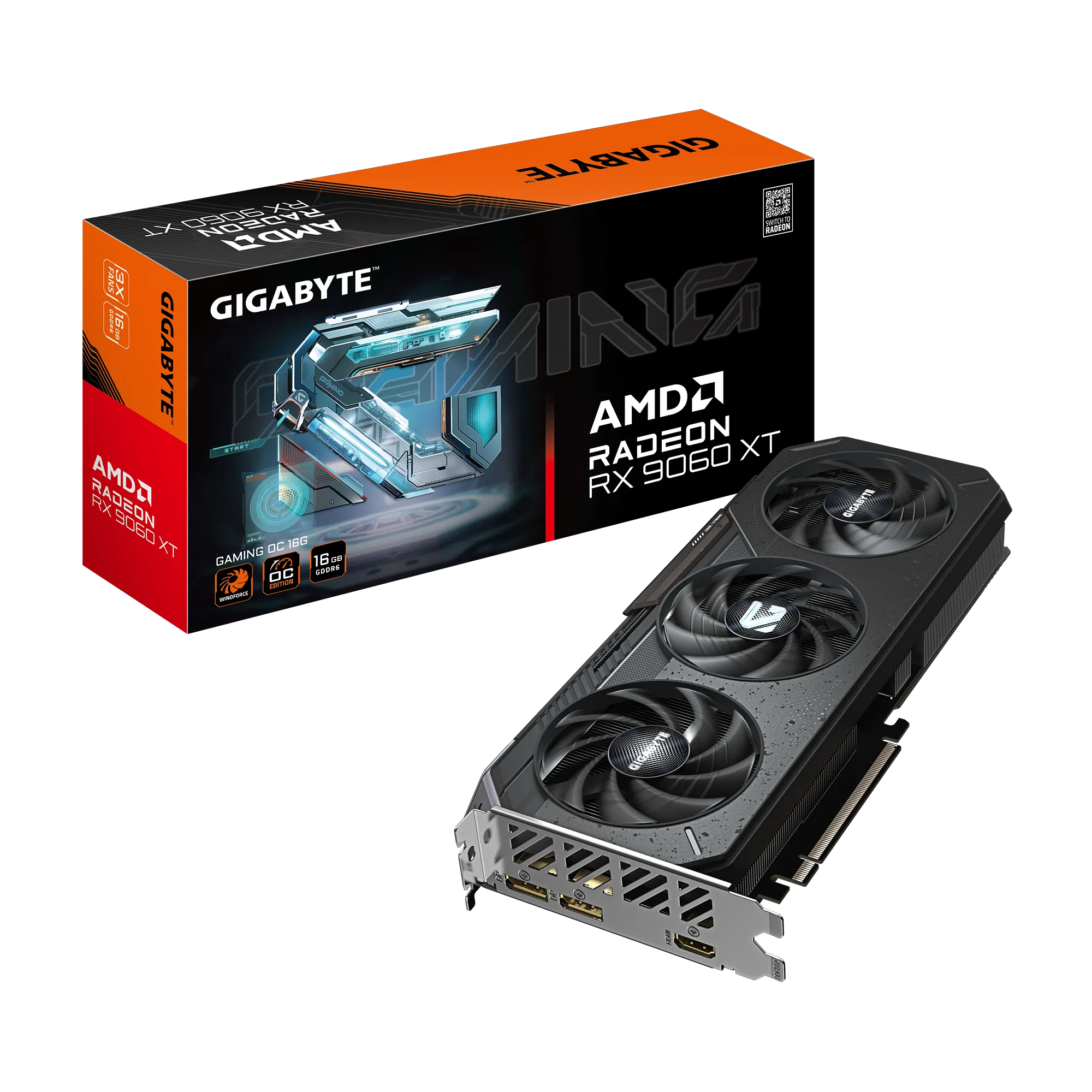 Image 1 for GIGABYTE Radeon RX 9060XT Gaming OC 16GB Graphics Card