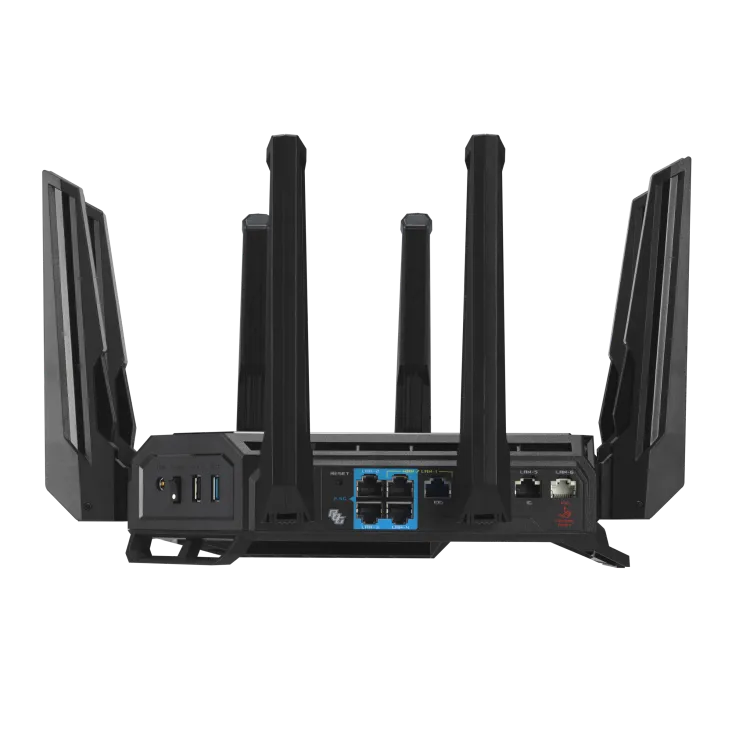 Image 3 for ASUS ROUTER/Gaming/WiFi7/1032+2882+5764Mbps/2.4GHz3x3/5GHz2x2/6GHz2x2/1xWAN(10G)/1xWAN(2.5G)/3xLAN/1xUSB/AiMesh/AiProtection/VPN