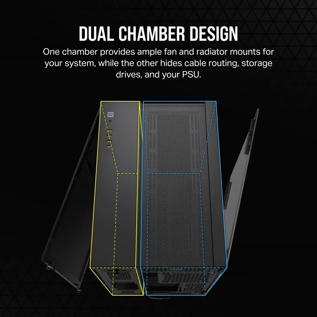 Image 1 for Corsair 6500D Airflow Black Tempered Glass Mid-Tower Case
