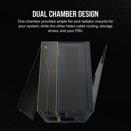 Image 1 for Corsair 6500D Airflow Black Tempered Glass Mid-Tower Case