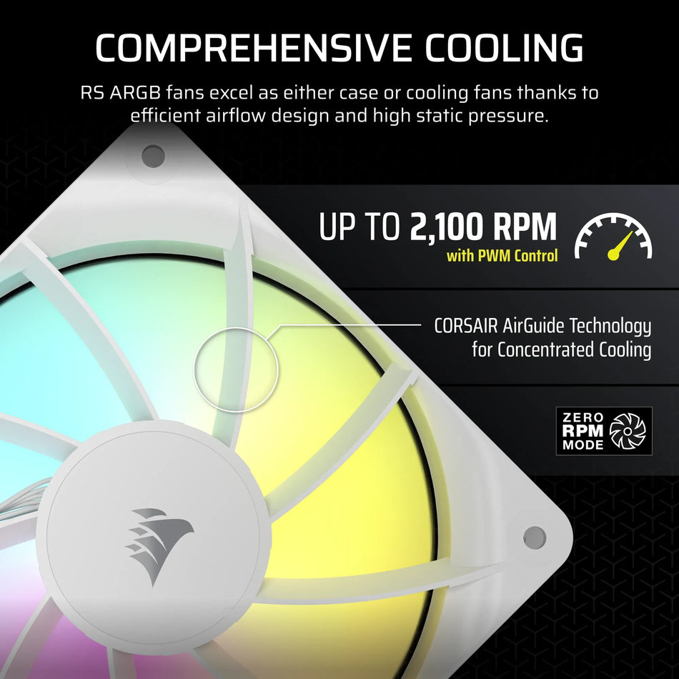 Image 1 for Corsair RS120 ARGB 120mm PWM Fans Triple Pack