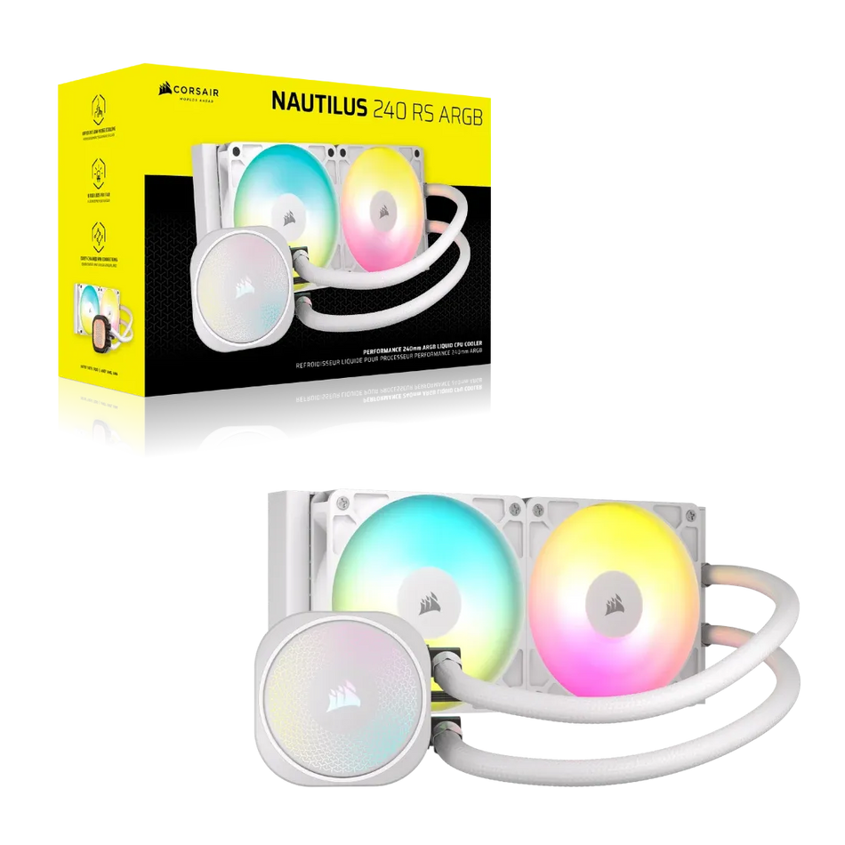 Image 2 for Corsair Nautilus 240 ARGB White CPU Cooler