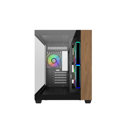 Image 1 for Cooler Master Elite 481 Wood Black mATX Tower Gaming Case