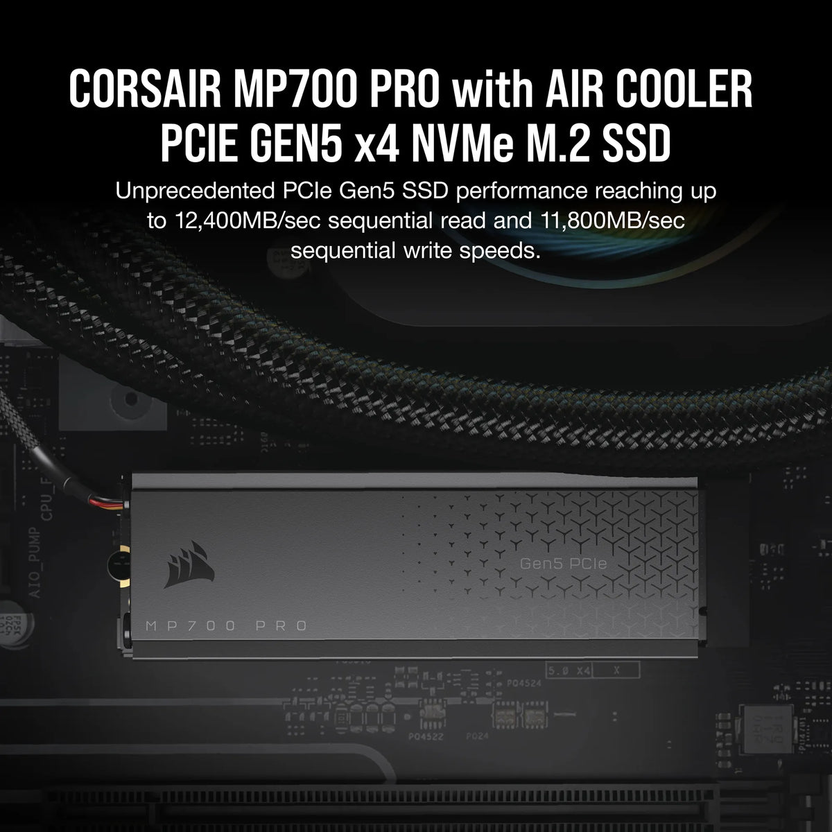 Image 2 for Corsair MP700 PRO 2TB PCIe Gen5 NVMe SSD with Cooler
