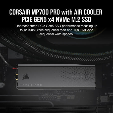 Image 2 for Corsair MP700 PRO 2TB PCIe Gen5 NVMe SSD with Cooler