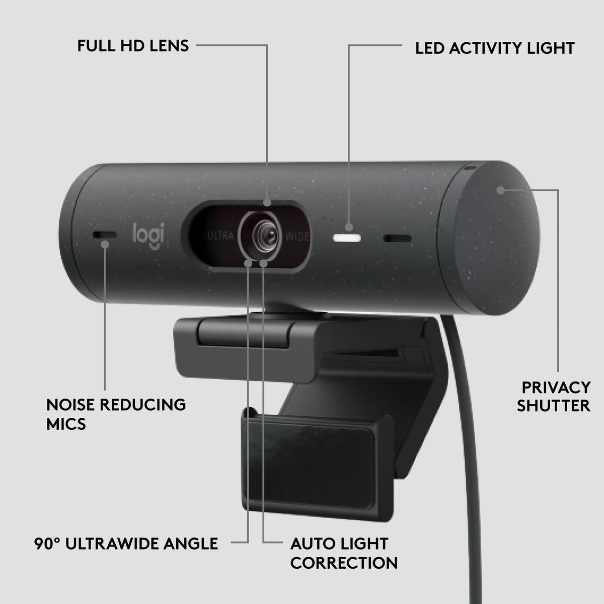 Image 4 for Logitech Brio 500 USB-C Webcam