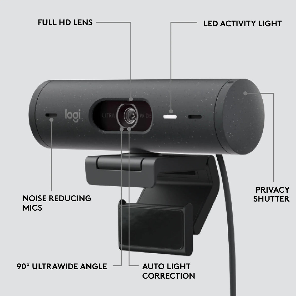 Image 3 for Logitech Brio 500 USB-C Webcam