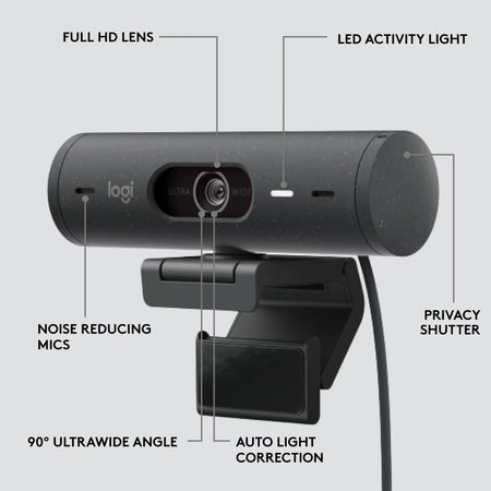 Image 3 for Logitech Brio 500 USB-C Webcam