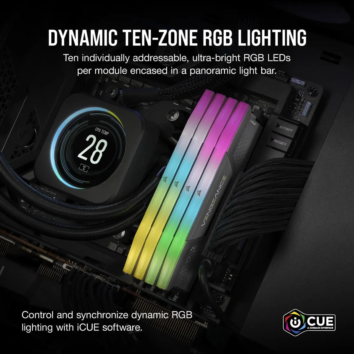Image 2 for Corsair VENGEANCE RGB 64GB DDR5 5200MHz Memory Kit