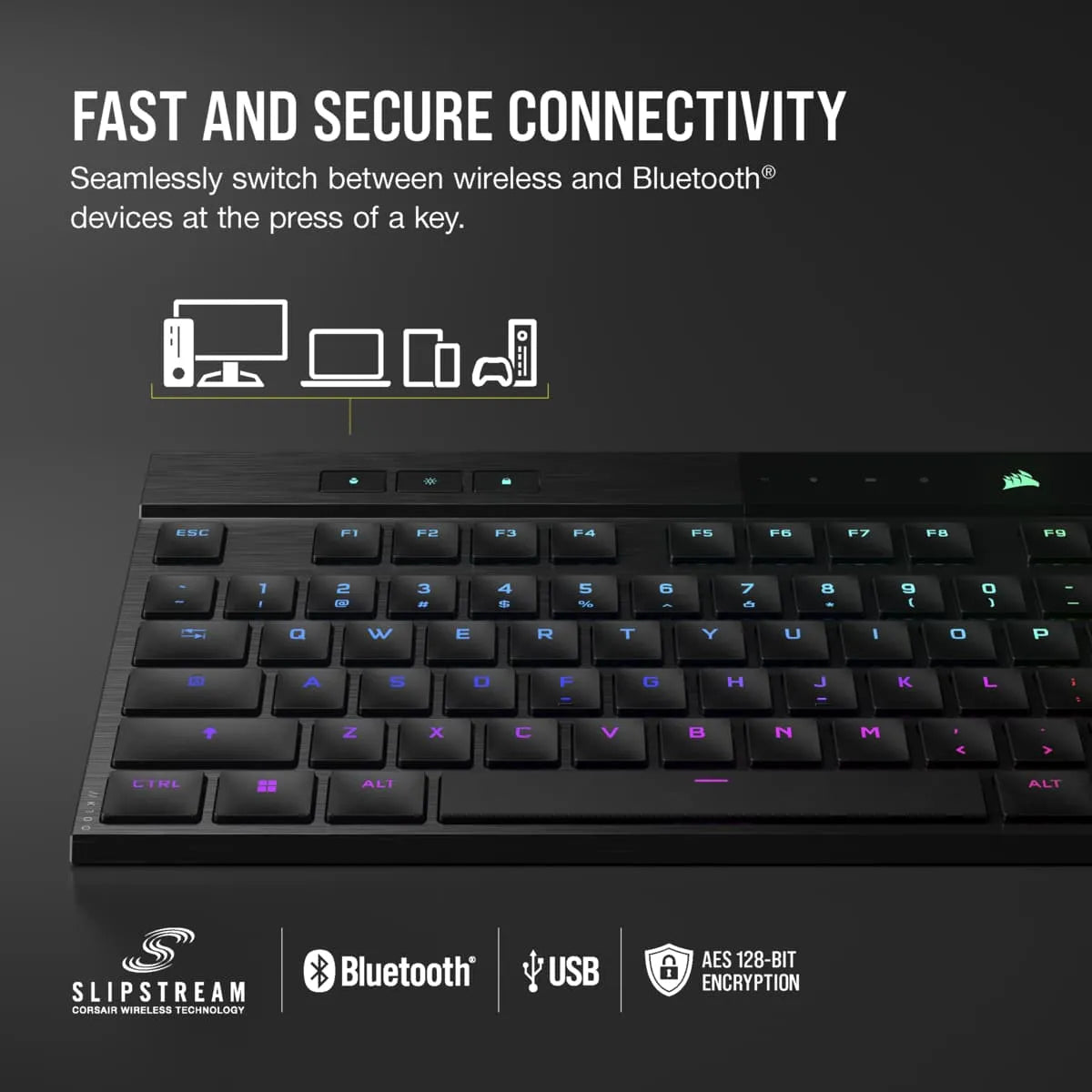 Image 5 for Corsair K100 AIR Wireless RGB Mechanical Keyboard