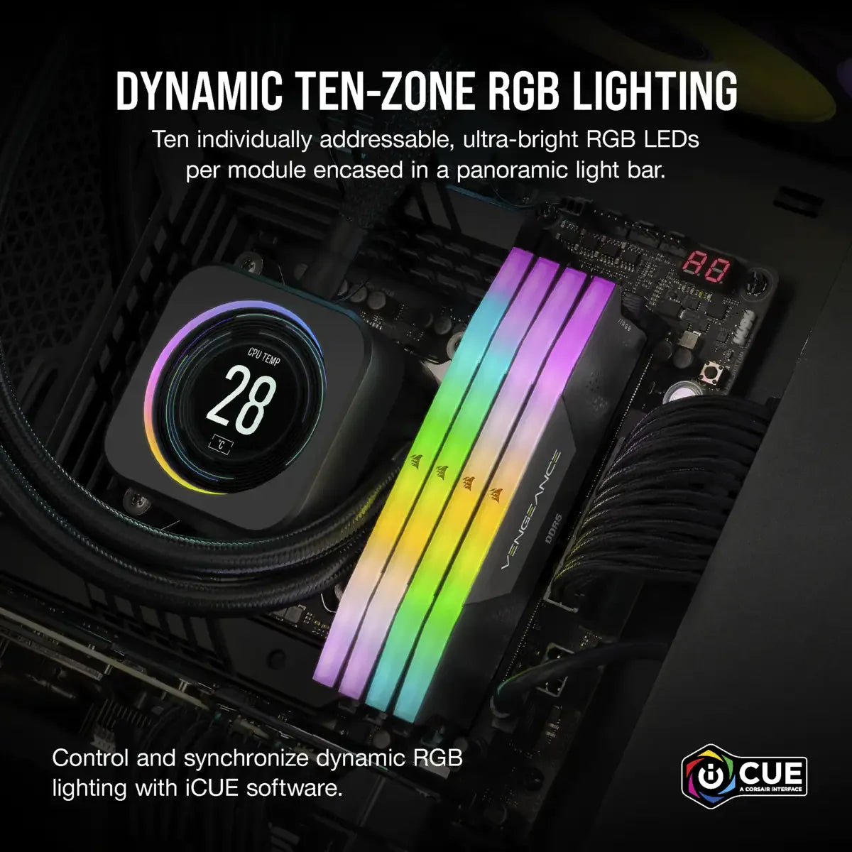 Image 1 for Corsair VENGEANCE RGB DDR5 32GB Memory Kit