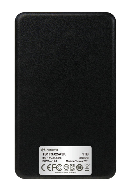 Image 4 for Transcend 1TB StoreJet 25A3 USB 3.1 External HDD - Black