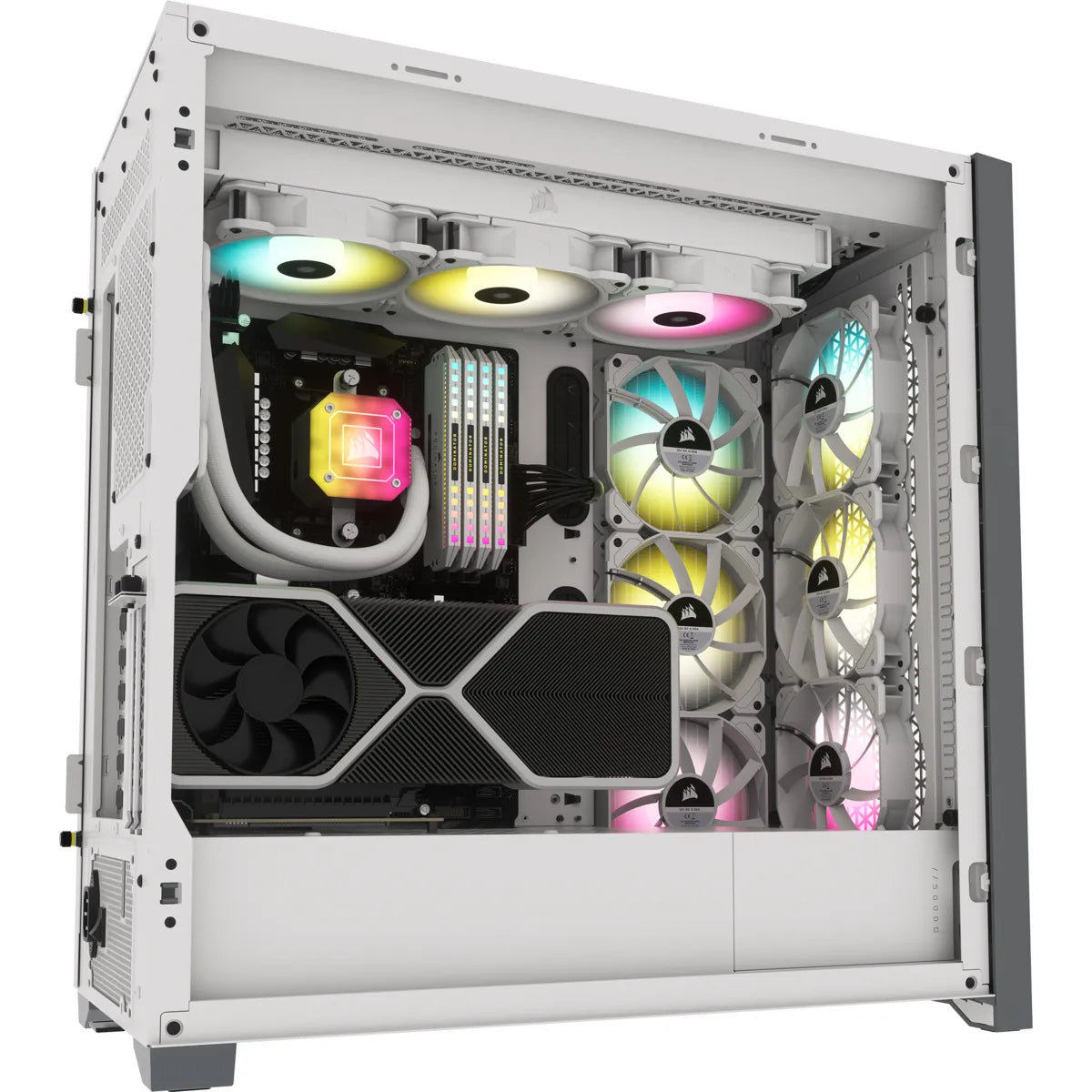 Image 2 for Corsair 5000D RGB Airflow White Mid-Tower Case