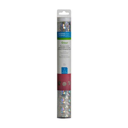 Image 1 for Cricut Premium Vinyl - Holographic Crystals Silver 12" x 48" (1 Sheet)