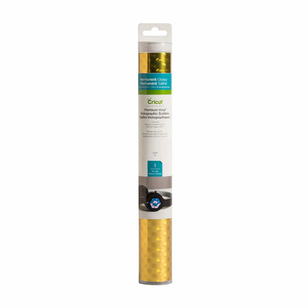 Image 4 for Cricut Premium Vinyl Holographic Bubbles Gold 12x48