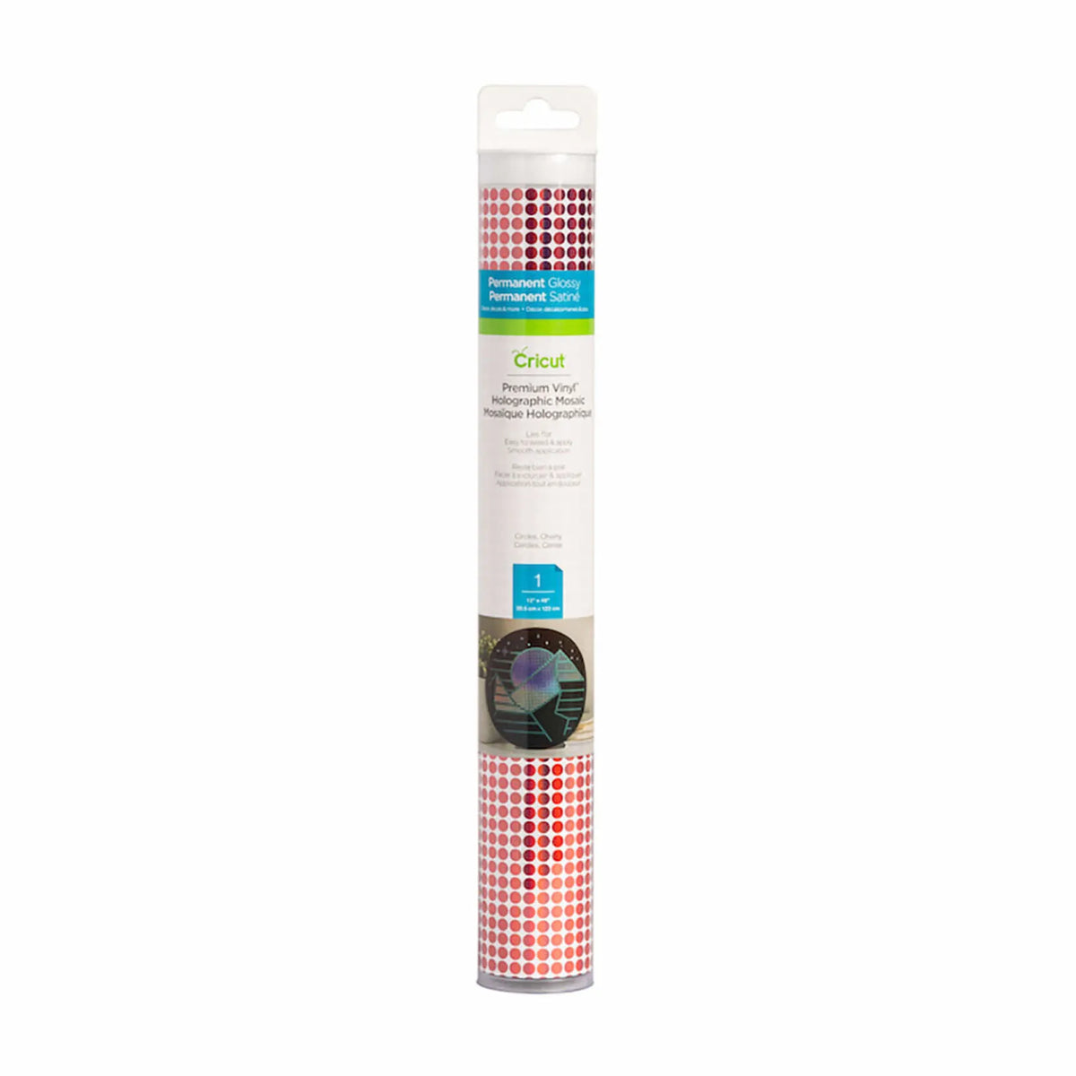 Image 2 for Cricut Premium Vinyl - Mosaic Holo Cherry Circles 30.5cm x 122cm