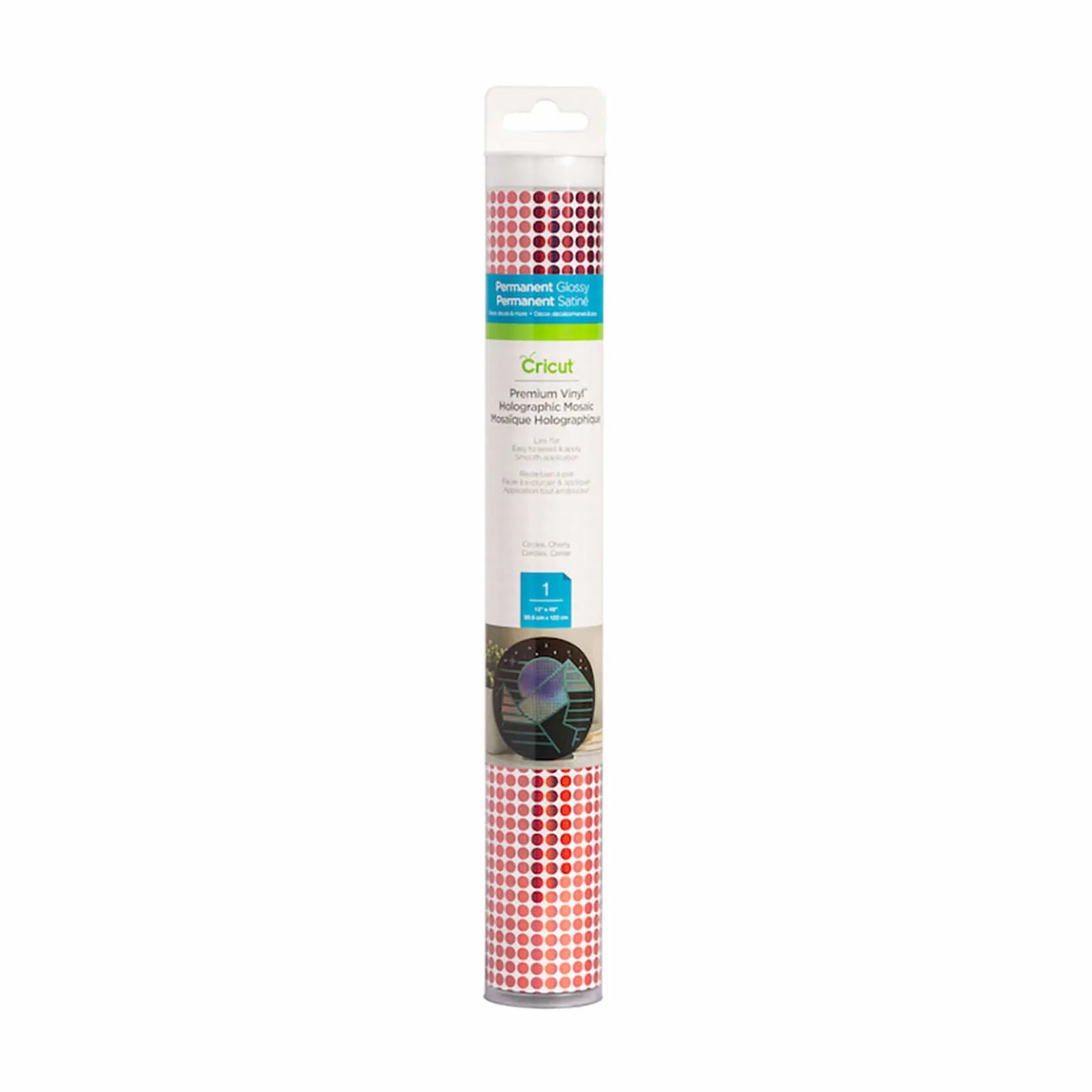 Image 2 for Cricut Premium Vinyl - Mosaic Holo Cherry Circles 30.5cm x 122cm
