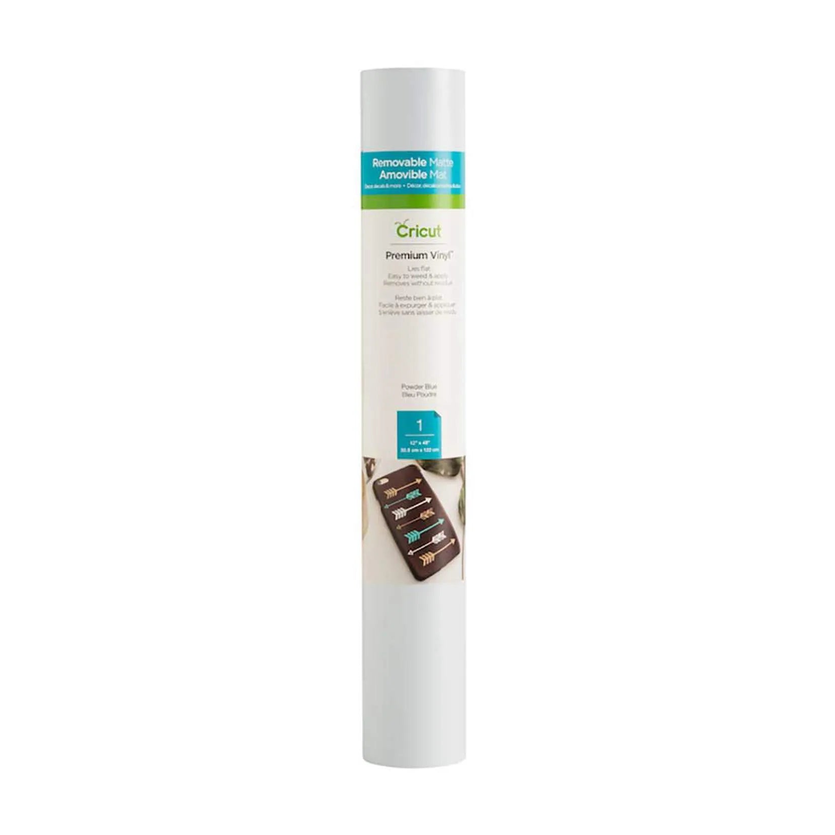 Image 2 for Cricut Premium Vinyl Removable - Matte Powder Blue 12" x 48"