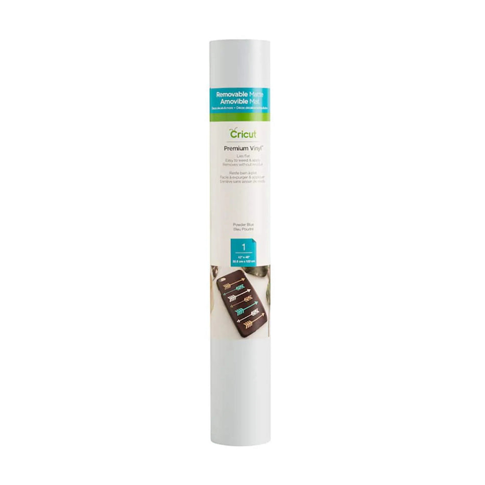 Image 2 for Cricut Premium Vinyl Removable - Matte Powder Blue 12" x 48"