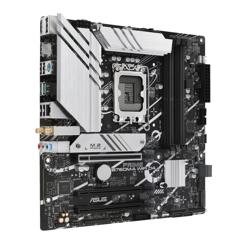 Image 2 for ASUS PRIME B760M-A WIFI D4 LGA 1700 DDR4 Micro-ATX Motherboard