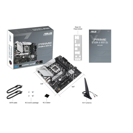 Image 3 for ASUS PRIME B760M-A WIFI D4 LGA 1700 DDR4 Micro-ATX Motherboard