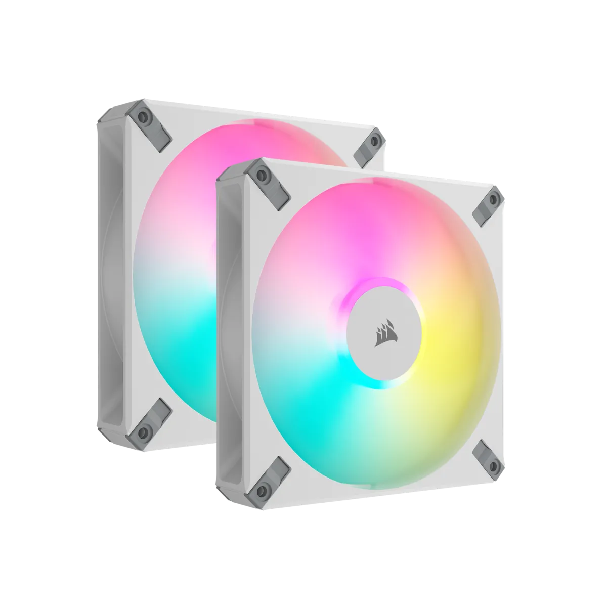 Image 1 for Corsair AF140 RGB ELITE White Case Fans - Dual Pack