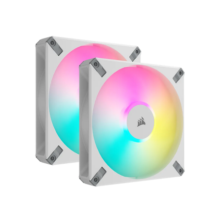 Image 1 for Corsair AF140 RGB ELITE White Case Fans - Dual Pack