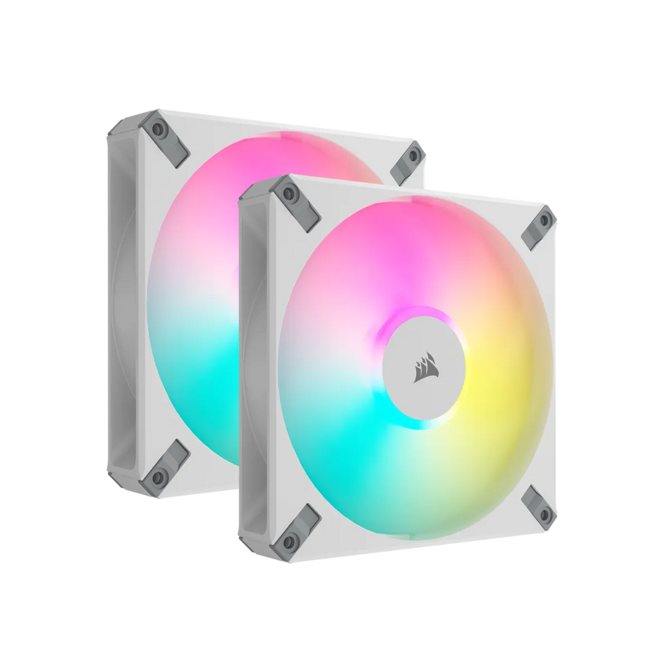 Image 1 for Corsair AF140 RGB ELITE White Case Fans - Dual Pack