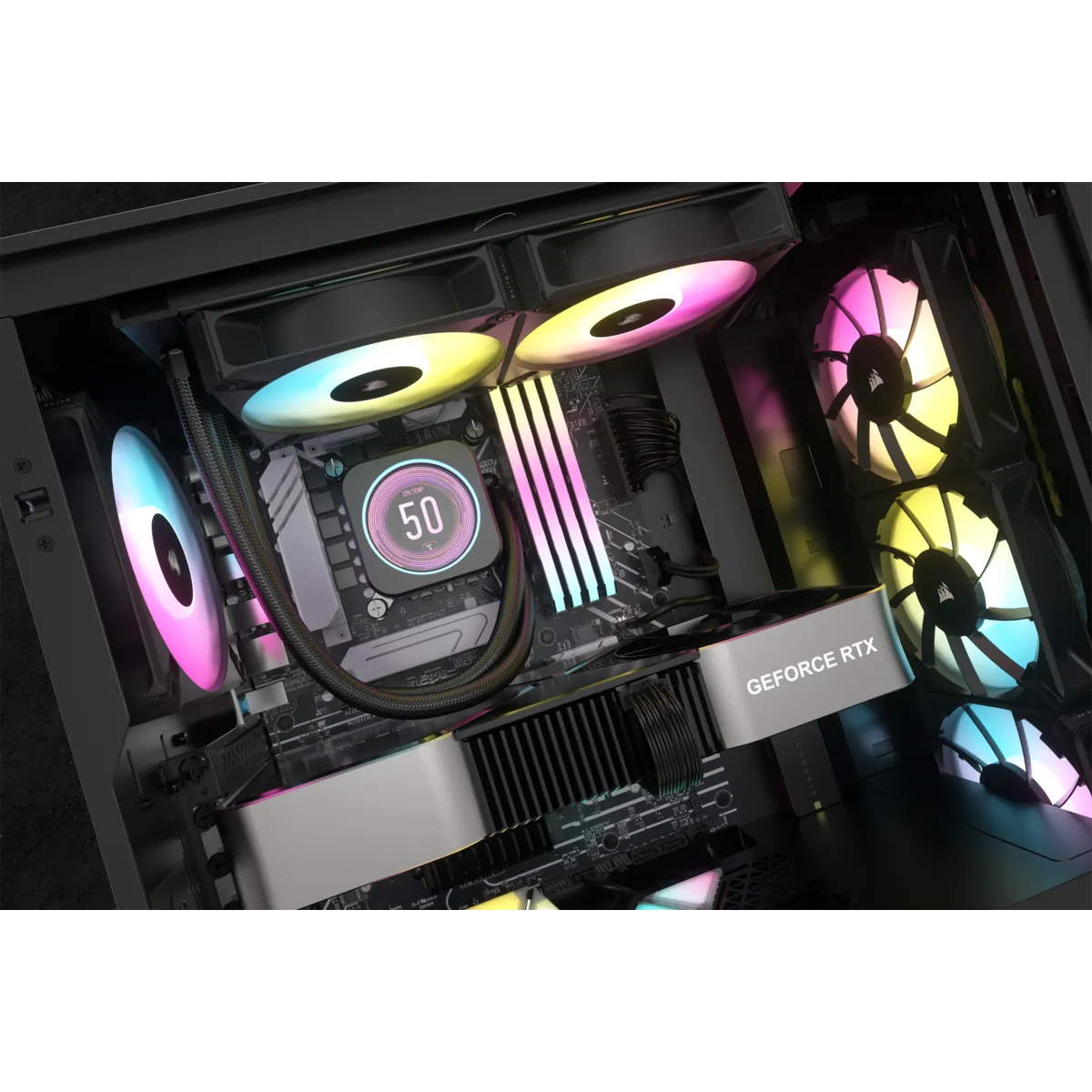 Image 3 for Corsair iCUE H100i ELITE LCD XT 240mm CPU Cooler