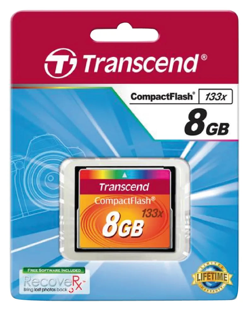 Image 8 for Transcend 8GB CompactFlash 133X Memory Card