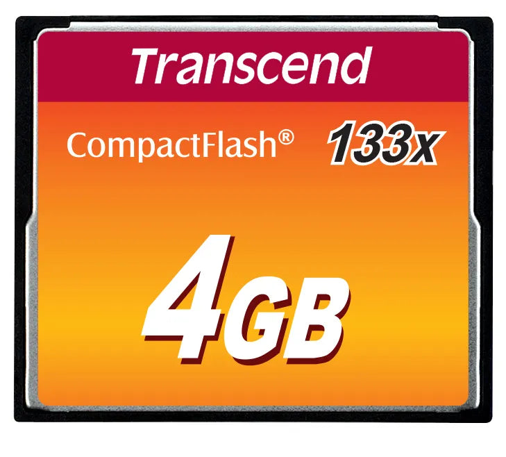 Image 2 for Transcend 4GB Compact Flash 133X Memory Card