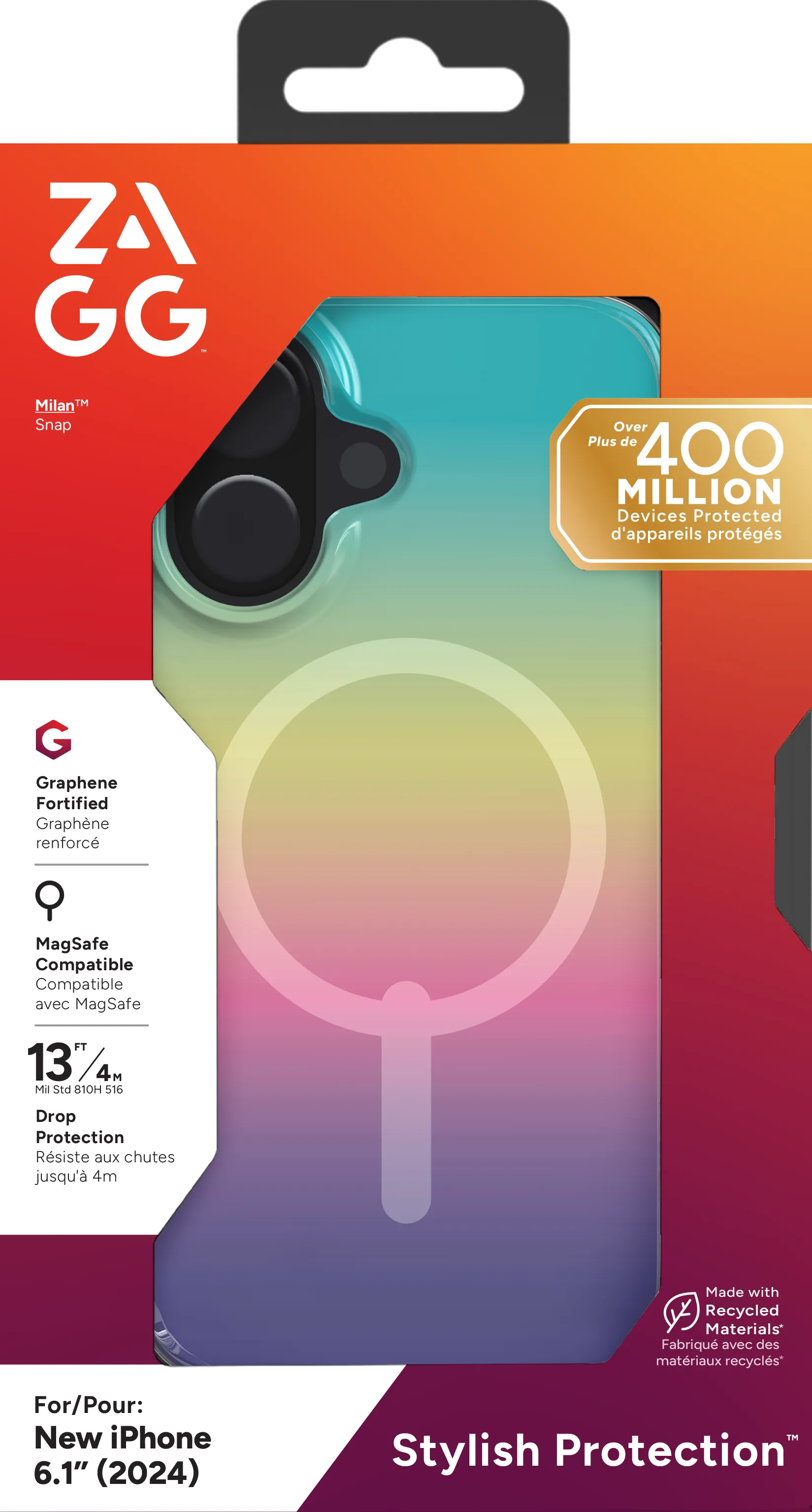 Image 2 for ZAGG Cases Milan Snap Apple iP16  Iridescent