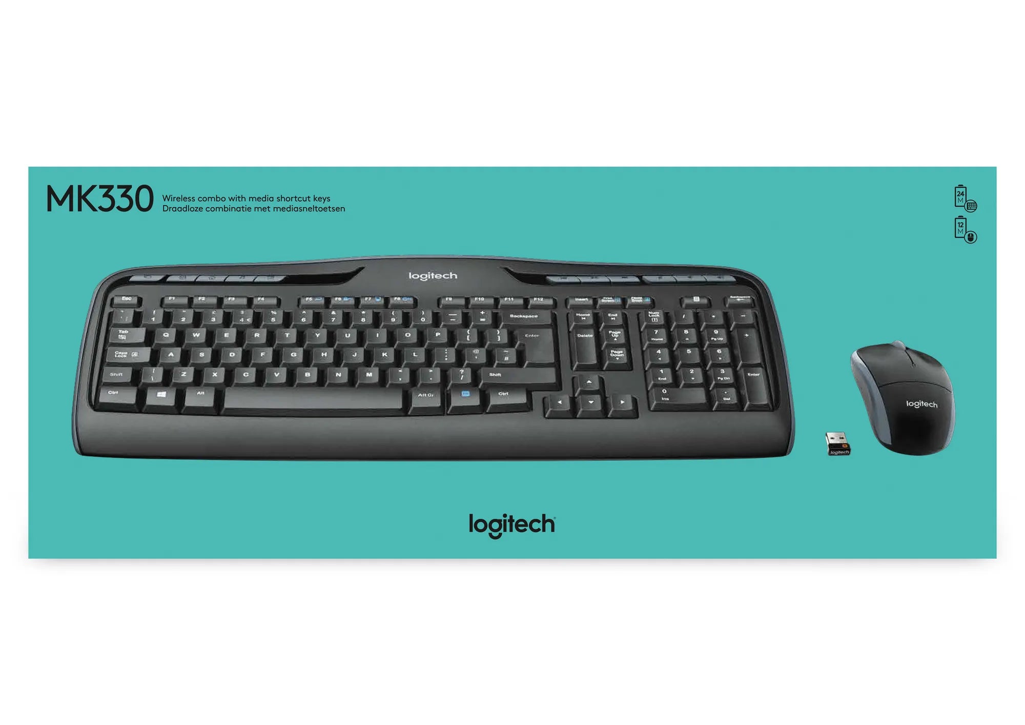 Image 14 for Logitech MK330 Wireless Keyboard and Mouse Combo
