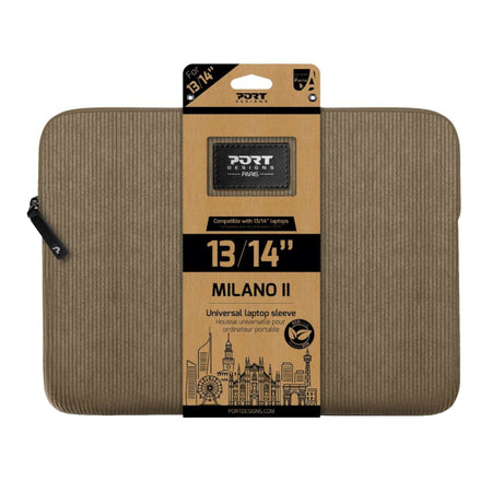 Image 1 for Port Designs Milano II Eco 13/14" Universal Laptop Sleeve - Desert Brown