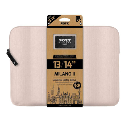 Image 1 for Port Designs Milano II Eco 13/14" Universal Laptop Sleeve - Plush Pink