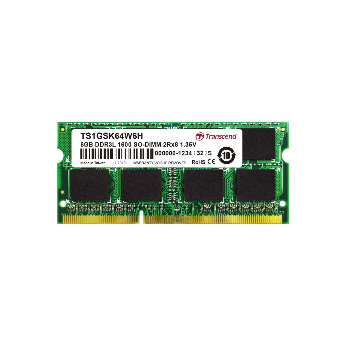 Image 2 for Transcend 8GB DDR3-1600 SO-DIMM Memory