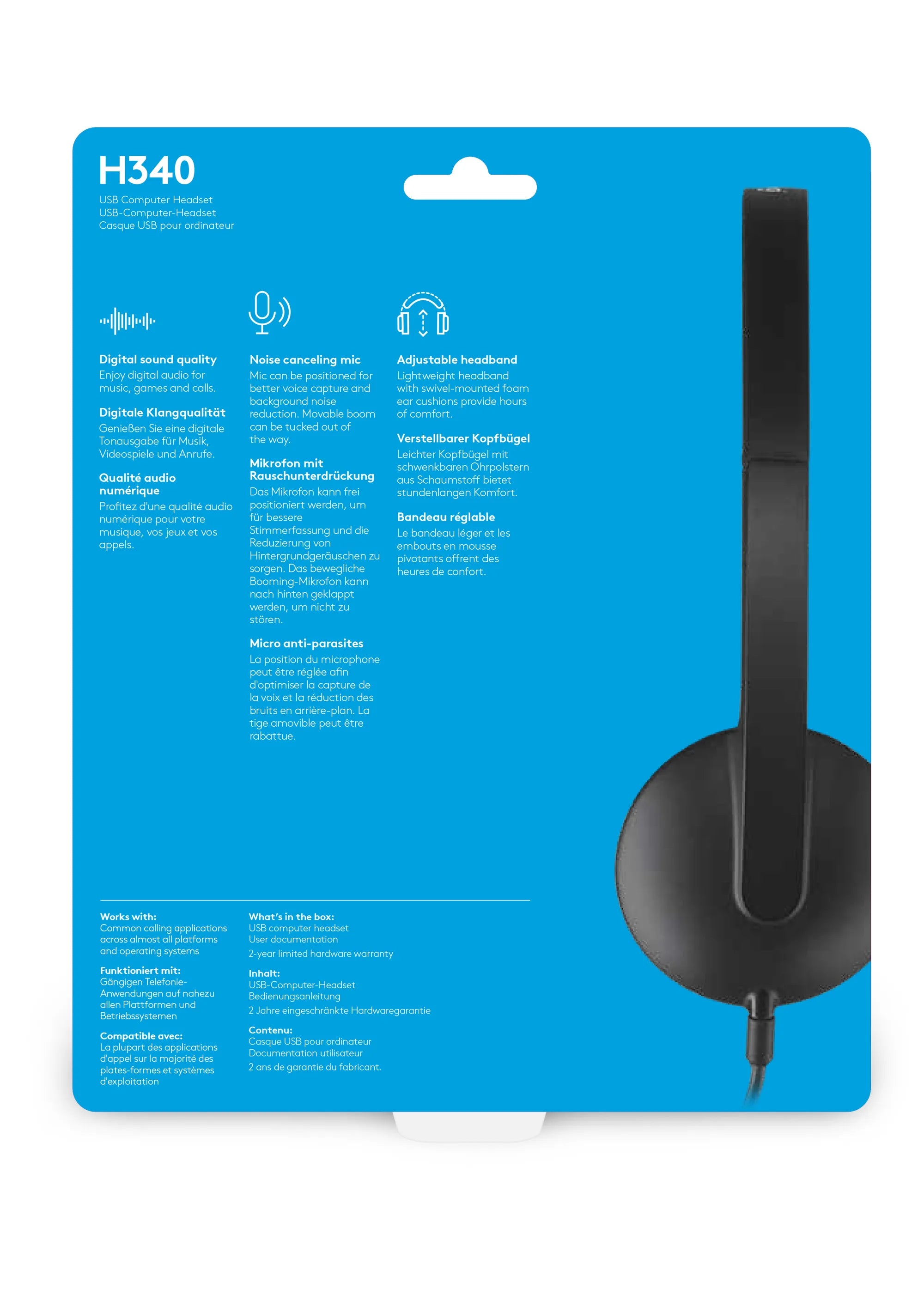 Image 11 for Logitech H340 USB Stereo Headset